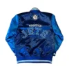 Winnipeg Jets Blue Satin Varsity Jacket