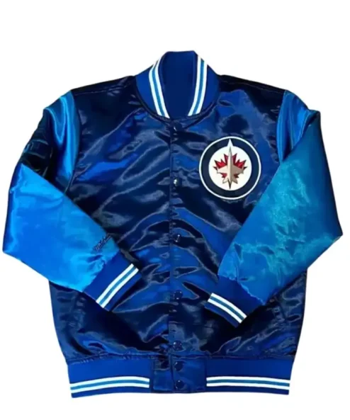 Winnipeg Jets Blue Varsity Jacket