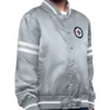 Winnipeg Jets Grey Starter Full-Snap Satin Varsity Jacket