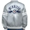 Winnipeg Jets Grey Starter Full-Snap Satin Varsity Jacket For Sale