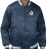 Winnipeg Jets Printed Team Logo Satin Varsity Jacket