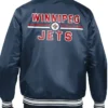 Winnipeg Jets Printed Team Logo Satin Varsity Jacket For Men And Women