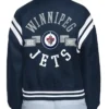 Winnipeg Jets Round Team Logo Blue Varsity Jacket