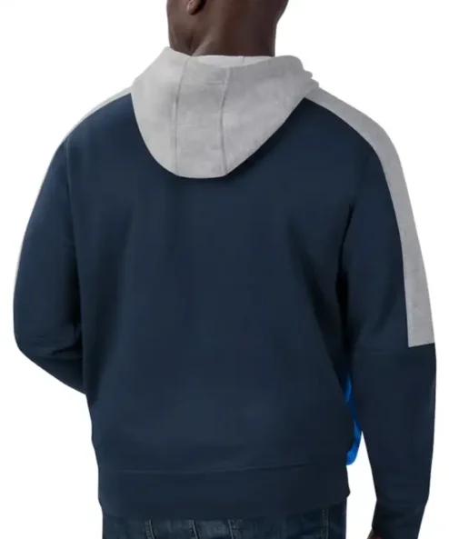 Winnipeg Jets Starter Navy Colorblock Hooded Jacket For Sale