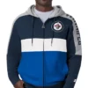 Winnipeg Jets Starter Navy Hooded Jacket