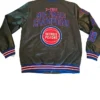 Wintheiser Detroit Pistons Championship Black Wool Varsity Jacket Back