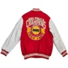 Yvette Funk Houston Rockets Championship Red Varsity Jacket Back