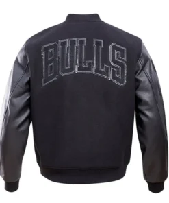 Zoey Chicago Bulls Black Wool Varsity Jacket Back