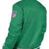 shop Bradley Cooper NFL Philadelphia Eagles Green Satin Varsity Jacket