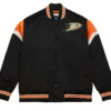 Anaheim Ducks Black Full Snap Varsity Jacket