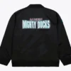 Anaheim Ducks Black Zip Bomber Jacket Back