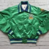 Anaheim Ducks Green Full Snap Varsity Jacket