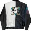 Anaheim Ducks Vintage Leather Zip Jacket Back