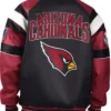 Arizona Cardinals Black And Red Bomber Leather Jacket
