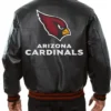 Arizona Cardinals Black Bomber Leather Jacket