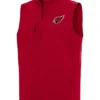 Arizona Cardinals Red Sideline Full Zip Vest