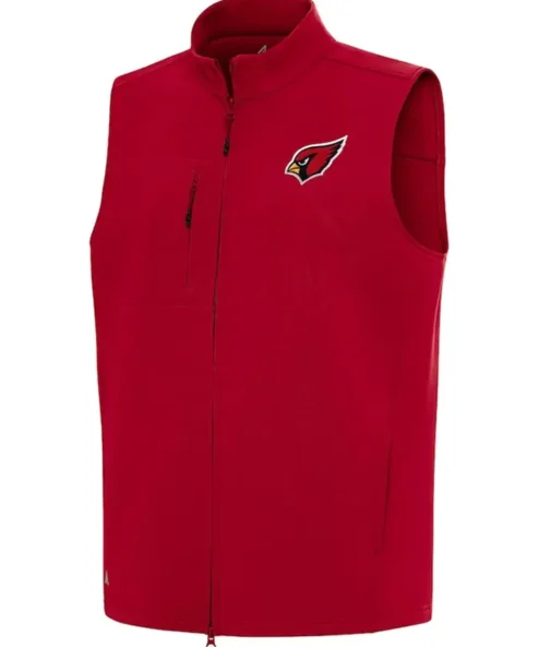 Arizona Cardinals Red Sideline Full Zip Vest