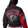 Atlanta Falcons Starter Red and Black Satin Cropped Jacket