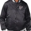Atlanta Falcons Team Black Satin Varsity Jacket