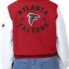Atlanta Falcons Women’s Red and White Varsity Jacket