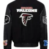 Atlanta Falcons Wool And Leather Black Varsity Jacket