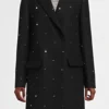 Beyond The Gates Colby Muhammad Black Studded Coat For Women