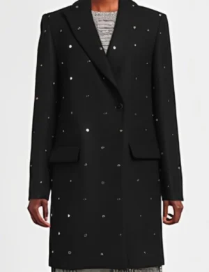 Beyond The Gates Colby Muhammad Black Studded Coat For Women