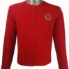 Black Mirror Robert Daly Cotton Red Jacket