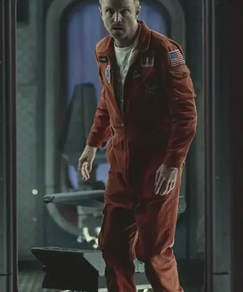 Black Mirror S06 Aaron Paul Orange Jumpsuit