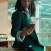 Black Mirror S6 Annie Murphy Green Suit