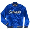 Bo Lang Orlando Magic Blue Satin Varsity Jacket