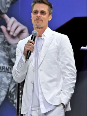 Brad Pitt War Machine White Suit
