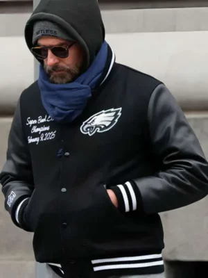 Bradley Cooper Eagles Black Varsity Jacket For Sale