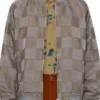 Brilliant Minds Aury Krebs Checkered Bomber Jacket