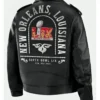 Buy Erin Andrews Super Bowl LIX Oversized Biker Leather Jacket For Sale