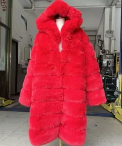 Carrie Preston Elsbeth S02 Red Parka Coat For Sale