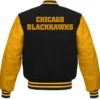 Chicago Blackhawks Varsity Black And Yellow Jacket