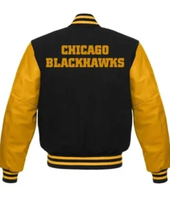 Chicago Blackhawks Varsity Black And Yellow Jacket