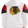Chicago Blackhawks White Pullover Zip Jacket