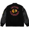 Chicago Blackhawks Wool Black Varsity Jacket