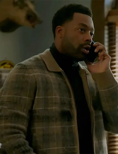 Chicago PD S12 Kevin Atwater Brown Plaid Jacket