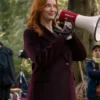 Christina Hendricks Small Town Big Story S01 Maroon Coat For Women