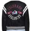 Colorado Avalanche Satin Black Varsity Jacket