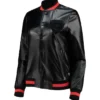 D.C. United Black Leather Varsity Jacket