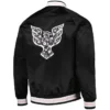 D.C. United Black Satin Full Snap Varsity Jacket For Sale