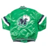 Dallas Mavericks Green Varsity Jacket Back