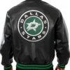 Dallas Stars Black Leather Varsity Jacket For Sale