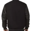 Dallas Stars Black Wool And Leather Letterman Varsity Jacket For Sale
