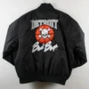 Detroit Pistons Bad Boy Black Varsity Jacket Back