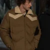Dominic Sessa The Holdovers Brown Puffer Jacket